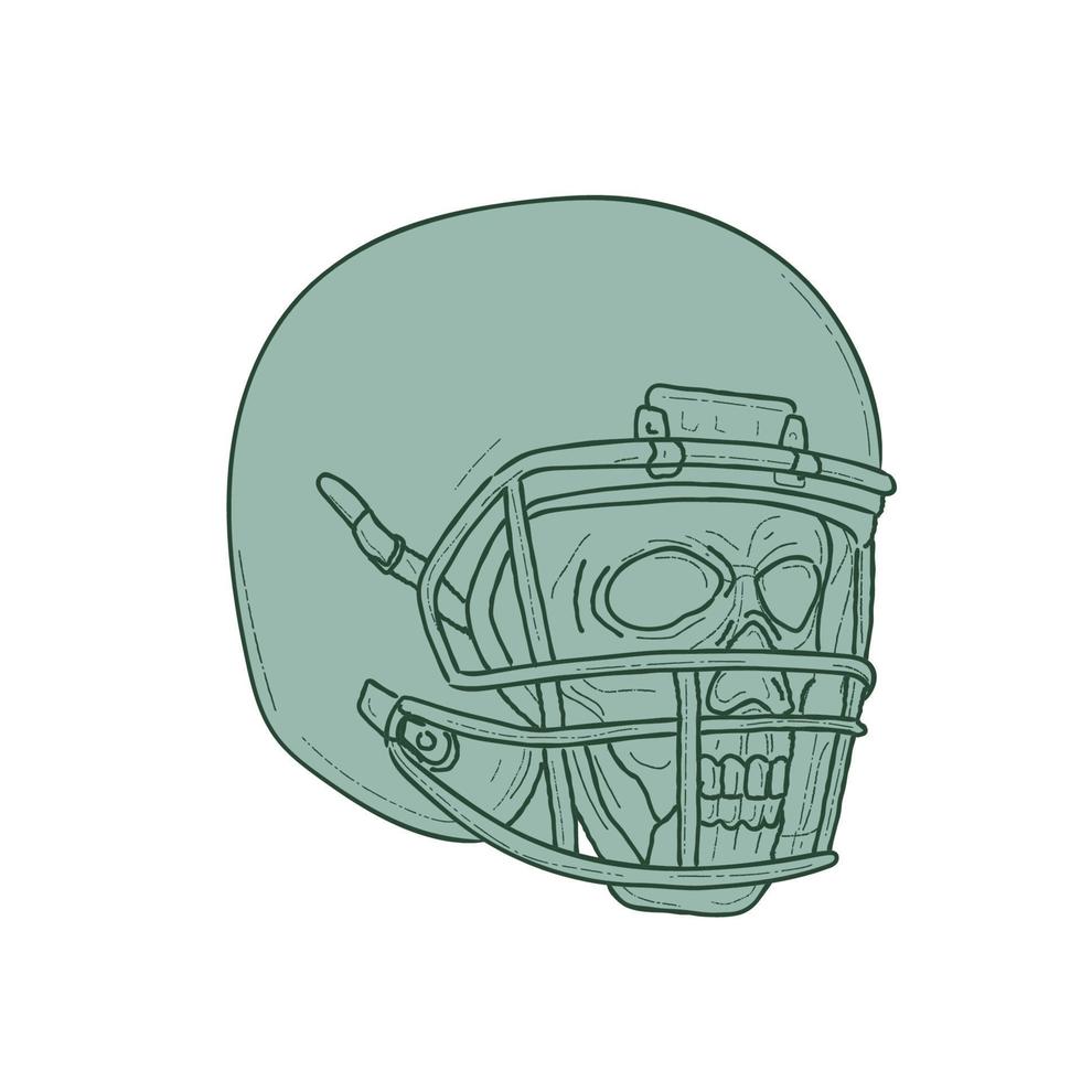 voetbal quarterback schedel tekening vector