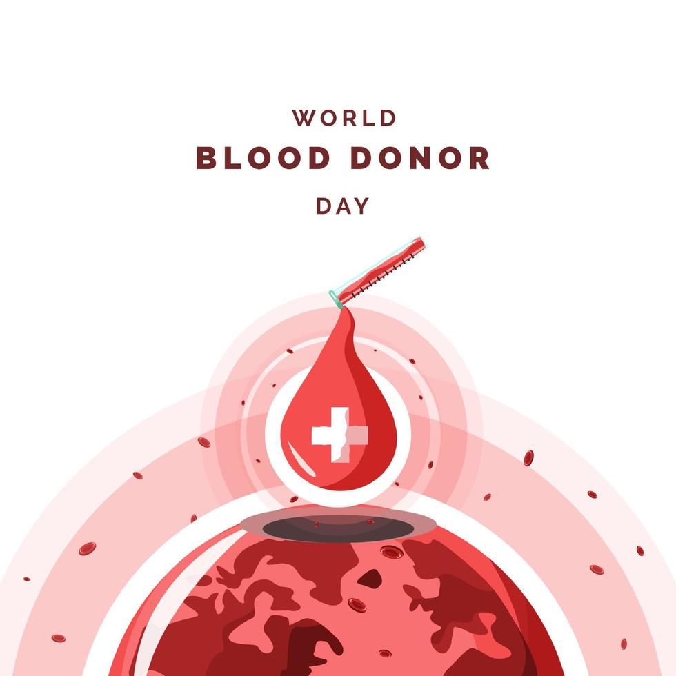 wereld bloeddonor dag illustratie vector