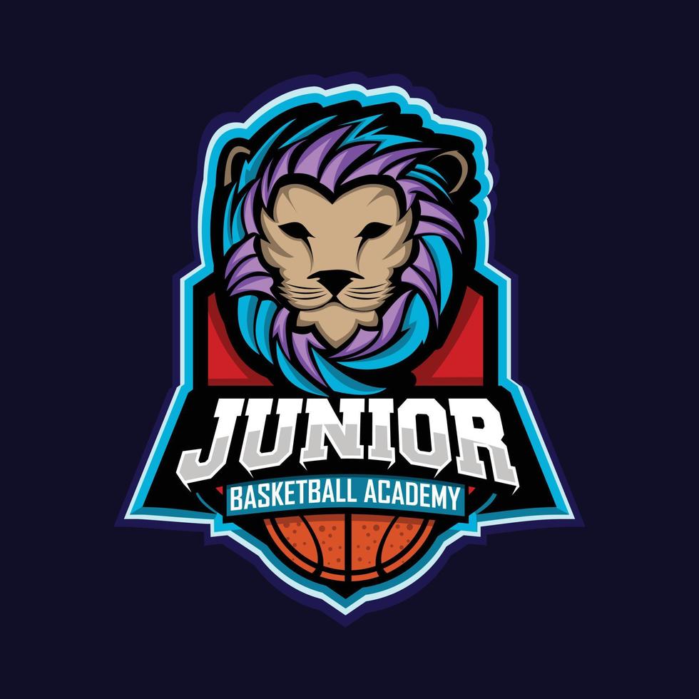 leeuw basketbal team logo vector