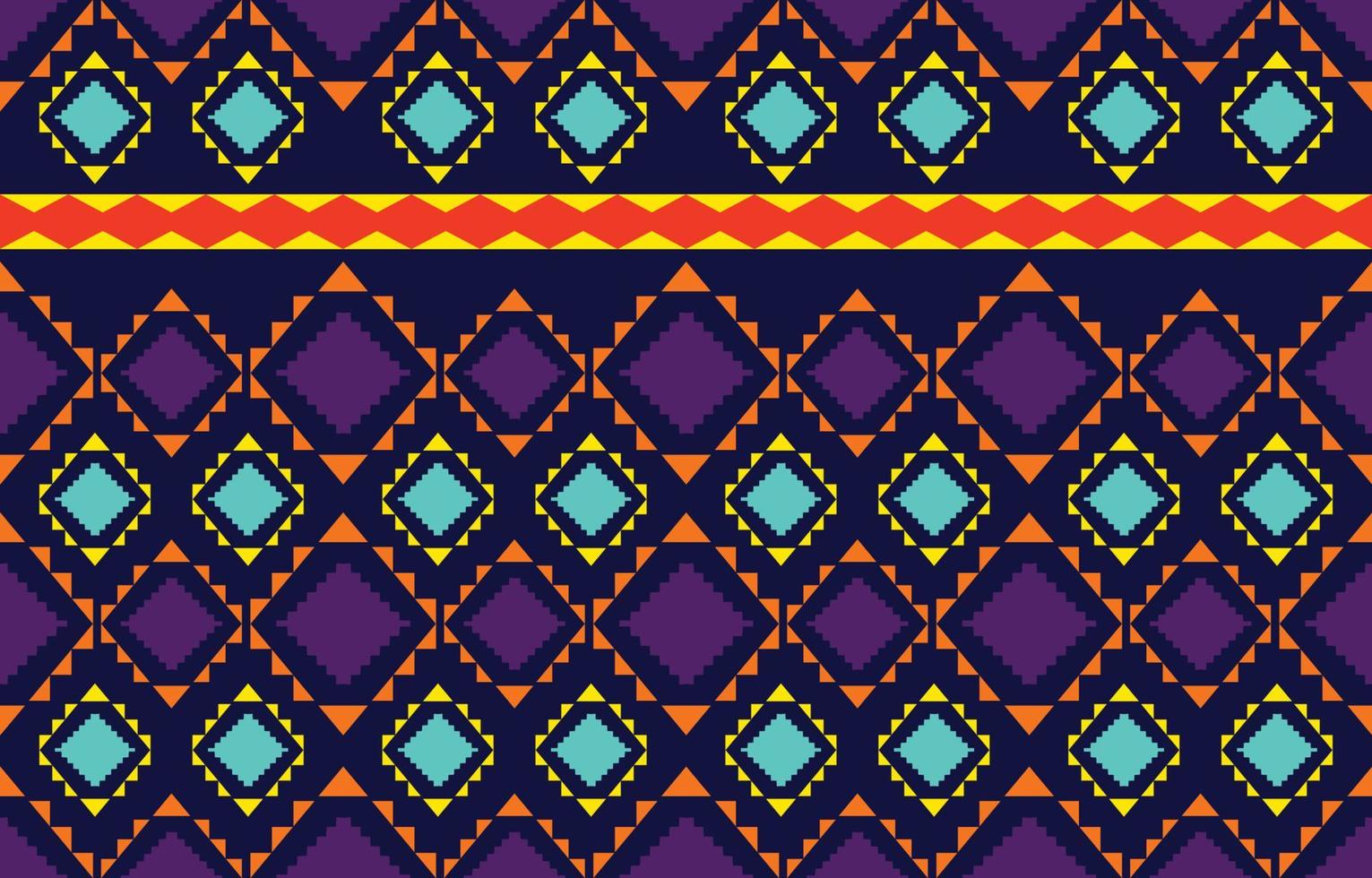 navajo Indiaanse stof naadloze patroon, geometrische tribal etnische traditionele achtergrond, ontwerpelementen, ontwerp voor tapijt, behang, kleding, vloerkleed, interieur, borduurwerk vectorillustratie. vector