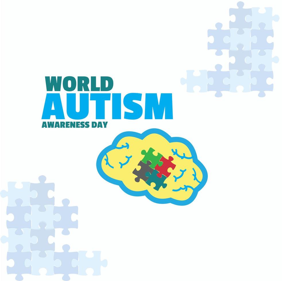 groeten voor wereld autisme bewustzijnsdag in vectorvorm vector