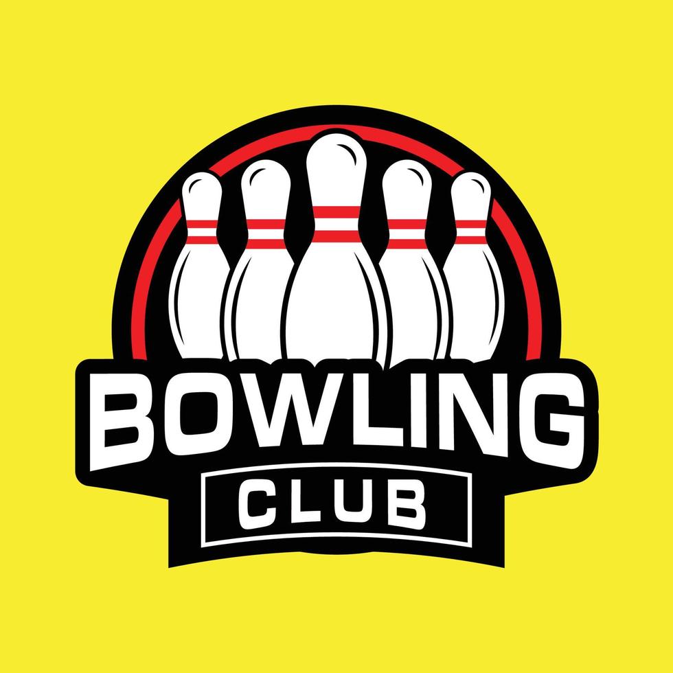 bowling logo ontwerp, sport logo vector