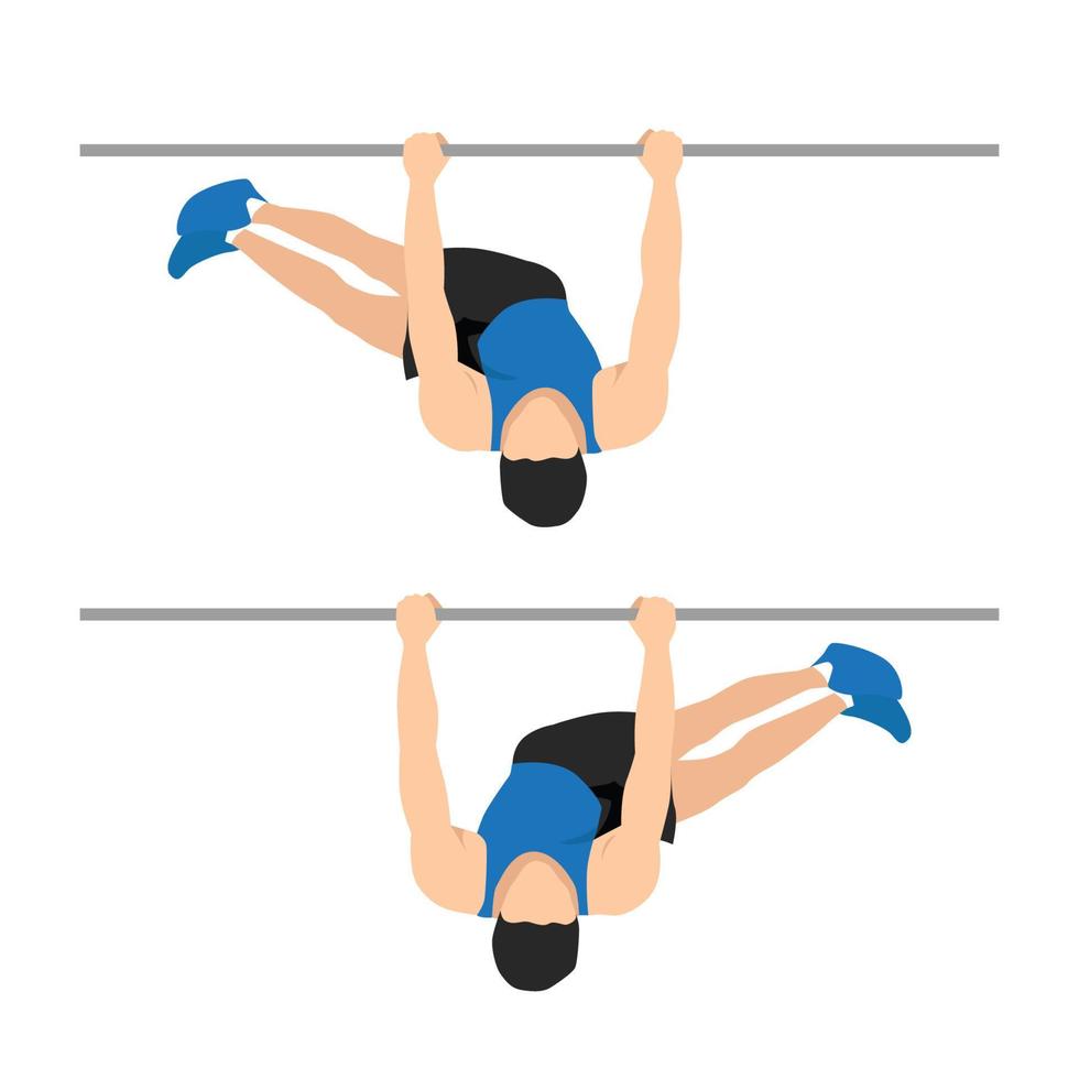 man doet barbell ruitenwissers oefening. platte vectorillustratie geïsoleerd op een witte achtergrond vector