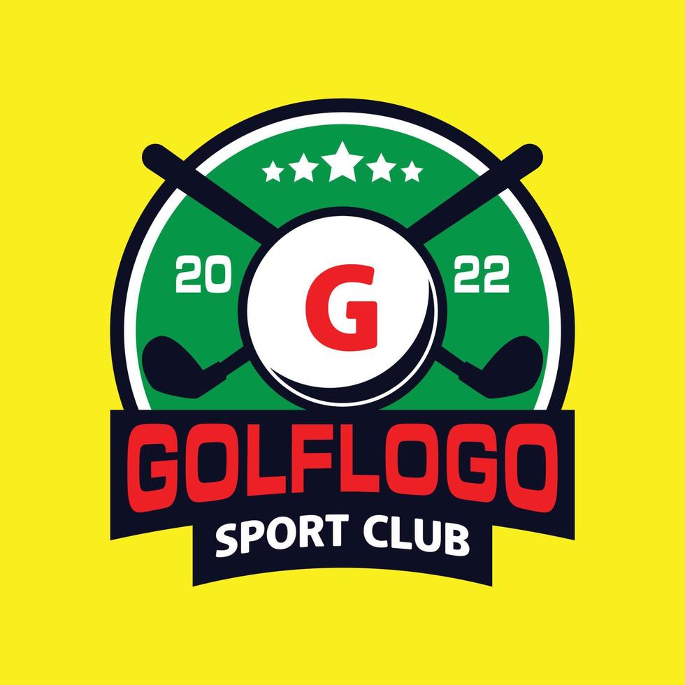 golf logo ontwerp, sport logo vector