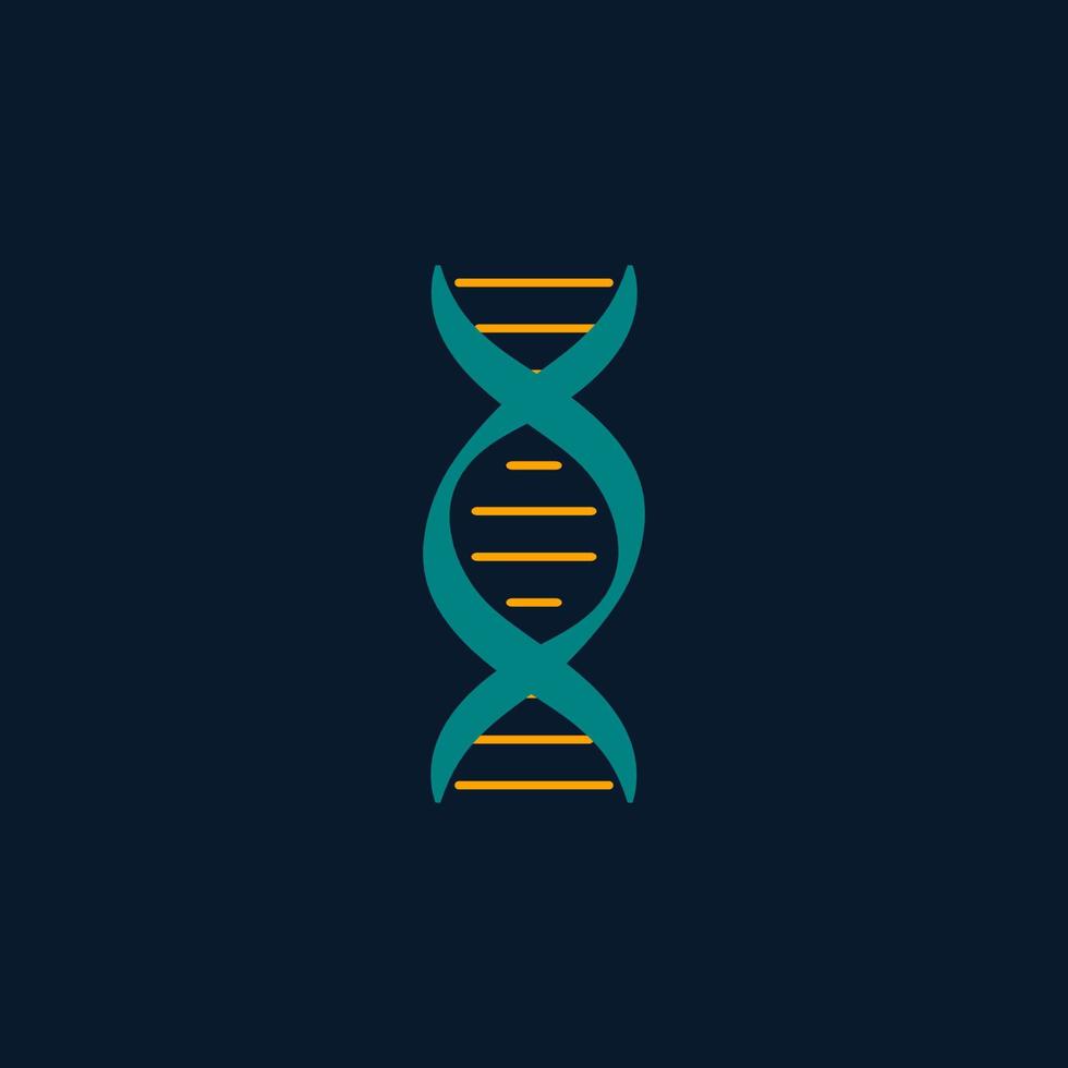 DNA menselijk genetisch ontwerp logo. vector