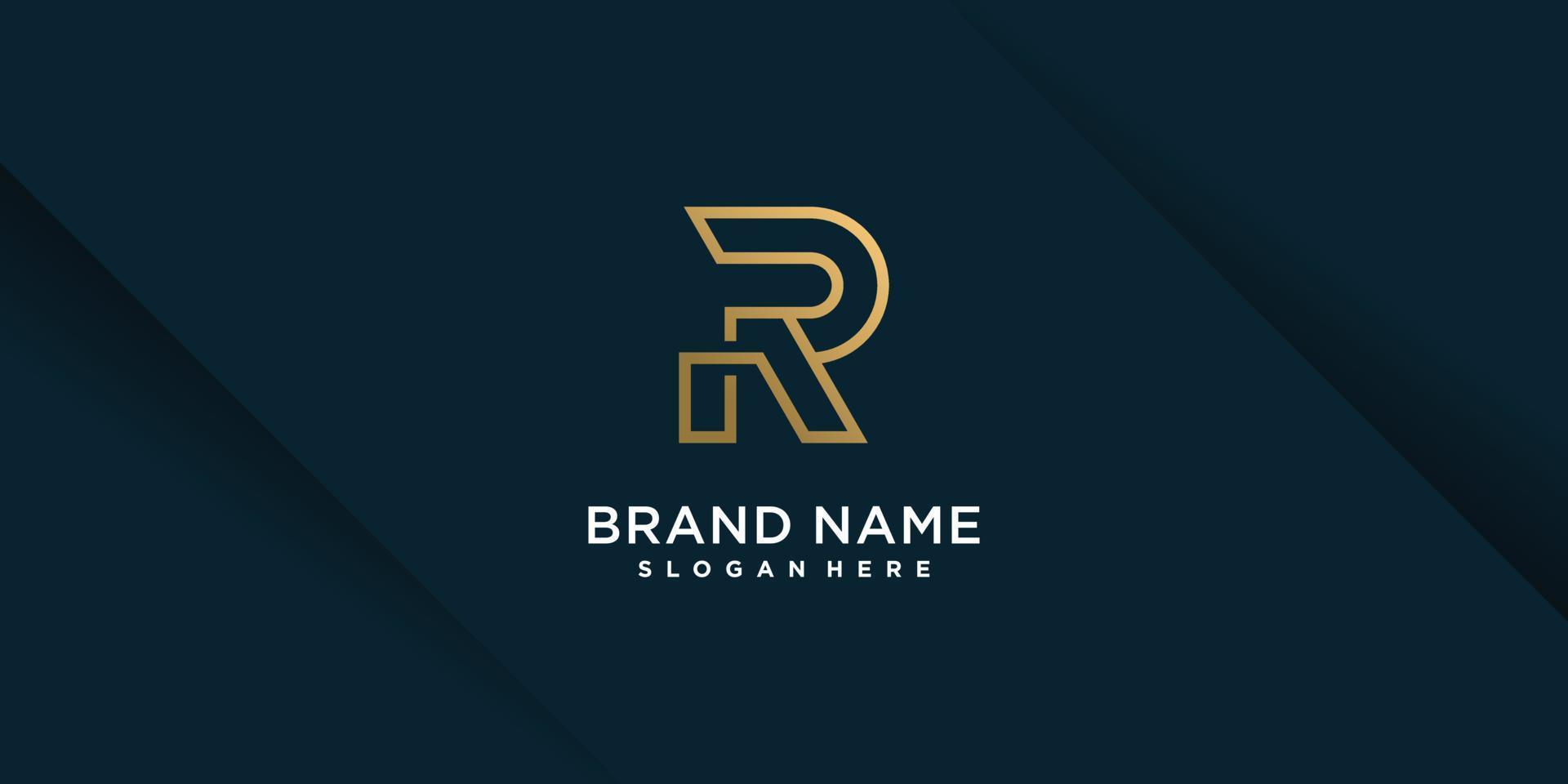 letter r-logo met modern en uniek concept premium vectordeel 8 vector