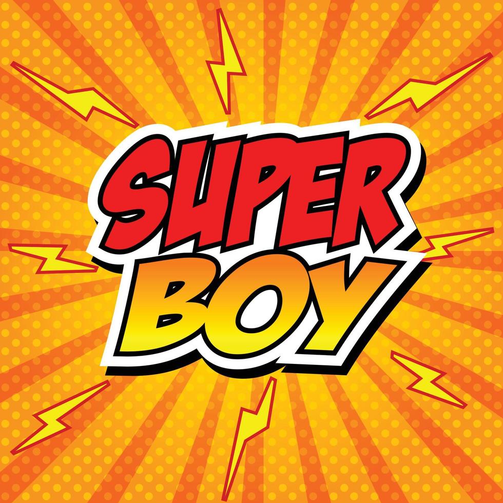 superboy komische tekstballon, tekenfilm vector