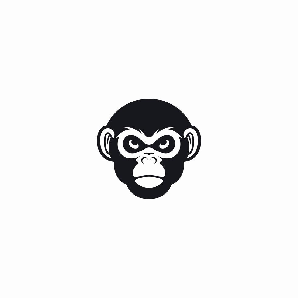 gorilla gezicht logo vector pictogram illustratie