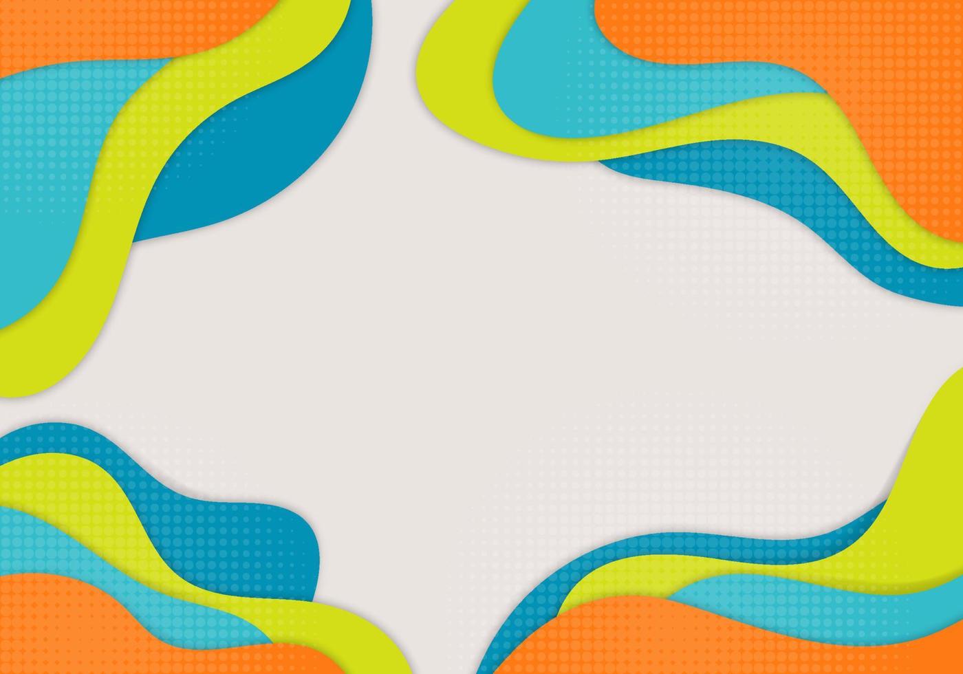 abstract kleurrijk sjabloonontwerp van doodles decoratief met halftoonstijl. overlappende dekkingsachtergrond. vector