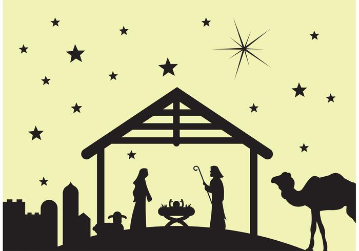 Manger scene / nativity scene vector