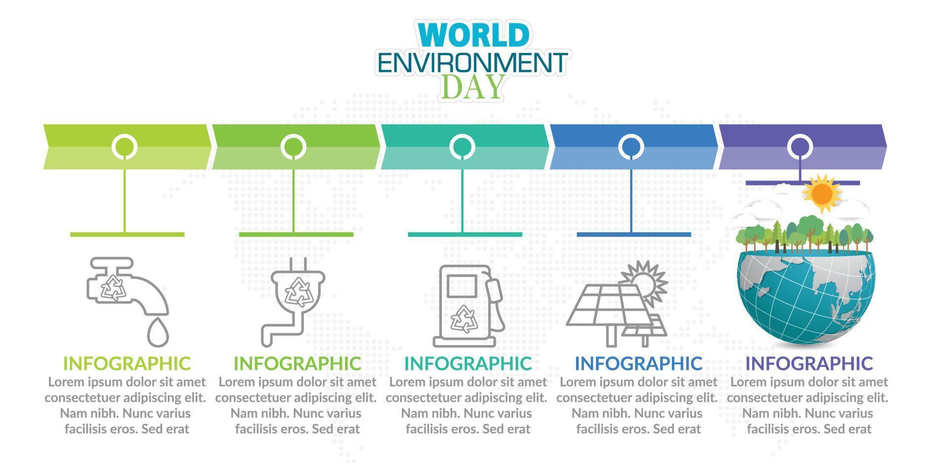 infographic bedrijfsconcept met 5 opties of stappen. vector illustratie