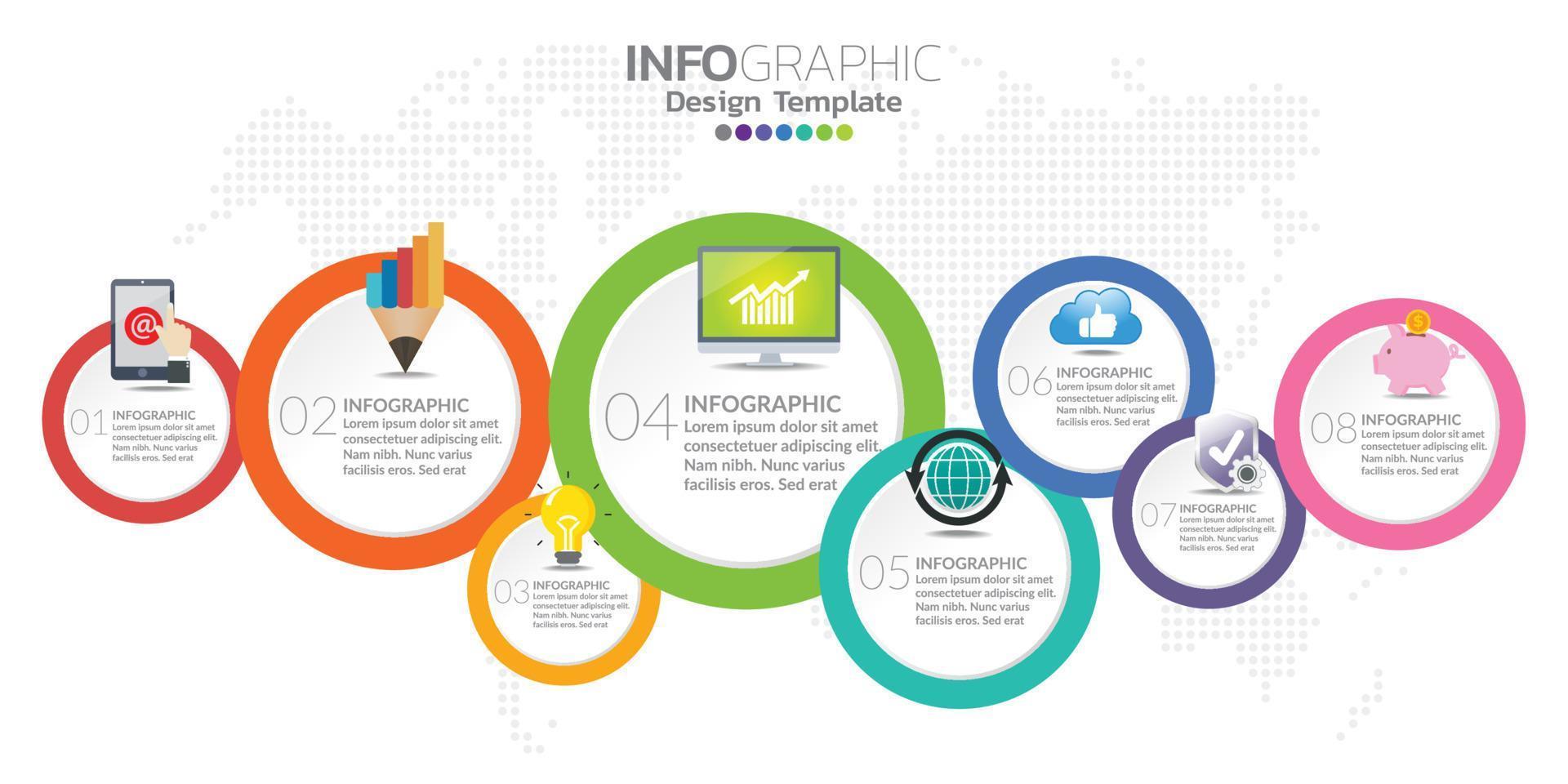 tijdlijn infographics ontwerpsjabloon met opties, procesdiagram. vector