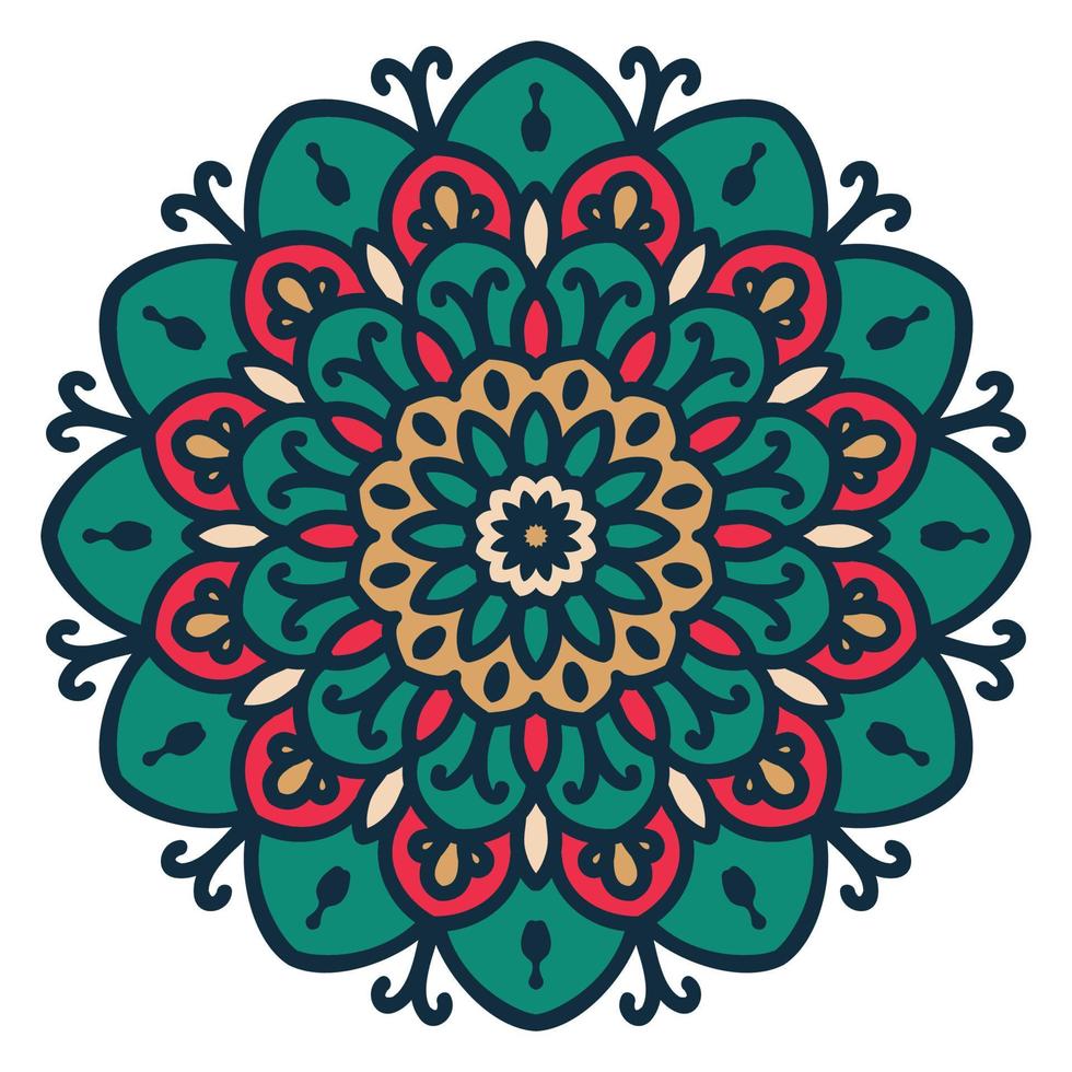 kleuren mandala illustratie patroon achtergrond vector