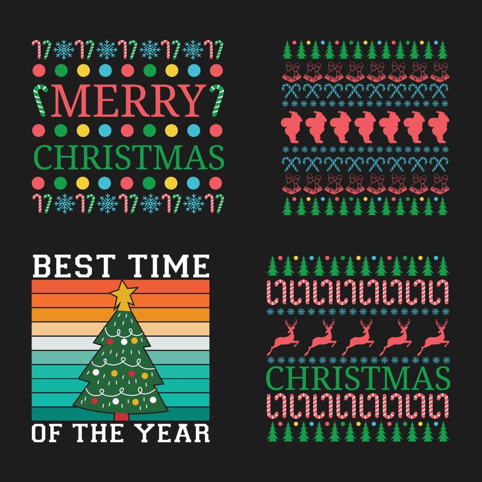 vrolijke kerst typografie vector