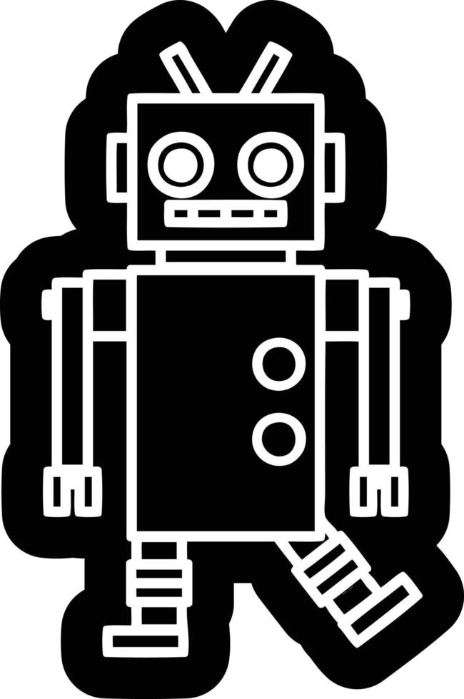 dansende robot icoon vector