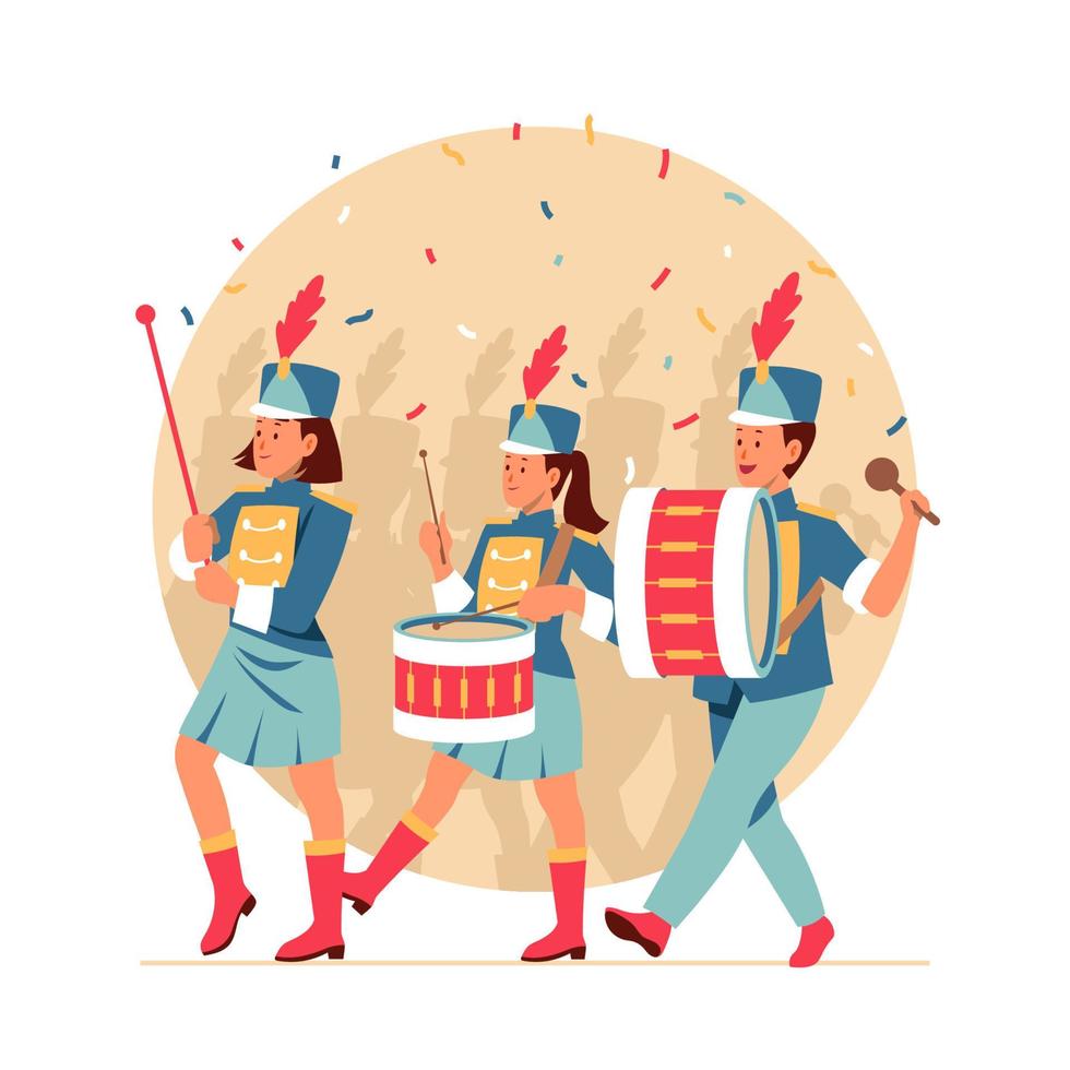marching band concept vector