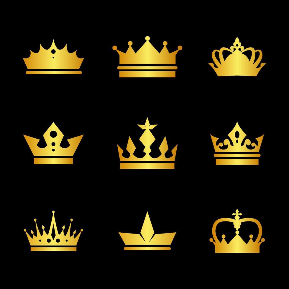 kroon icon set vector