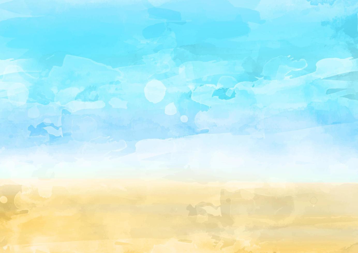 strand thema handgeschilderde aquarel achtergrond vector