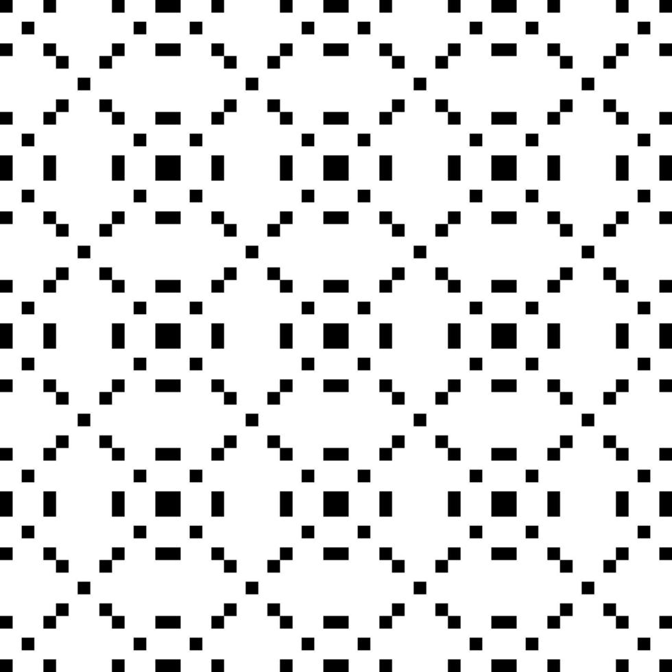 vector patroon van naadloze zwarte vierkantjes, pixels op een witte achtergrond. abstracte geometrische achtergrond.