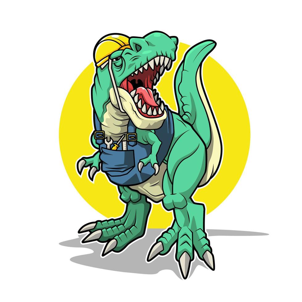 arbeid dinosurus vector illustratie ontwerp