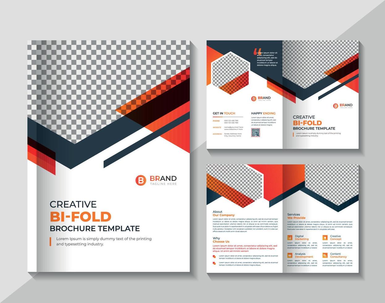 ontwerpsjabloon voor zakelijke tweevoudige brochure vector
