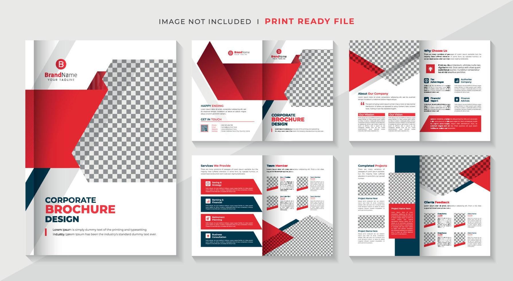 zakelijke brochure sjabloonontwerp, minimalistische bedrijfsprofiel sjabloonlay-out vector