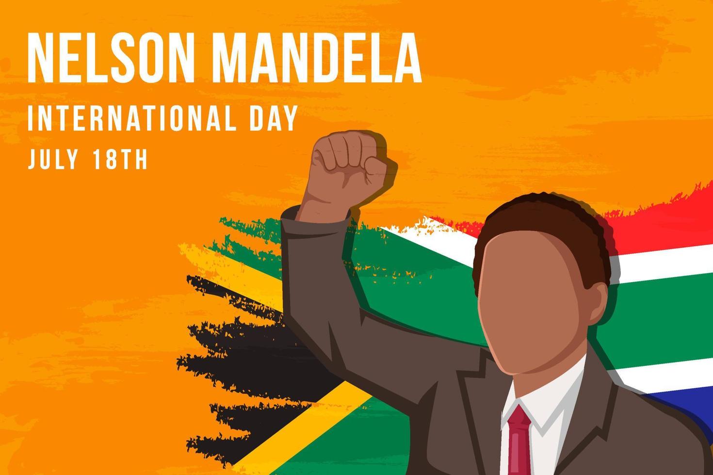 nelson mandela internationale dag 18 juli achtergrond afbeelding vector