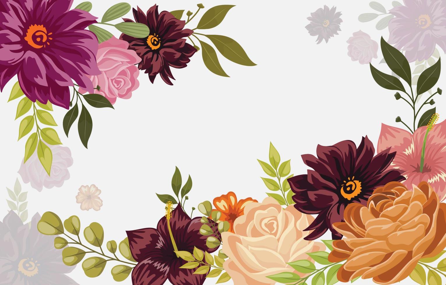 herfst bloemen achtergrond vector