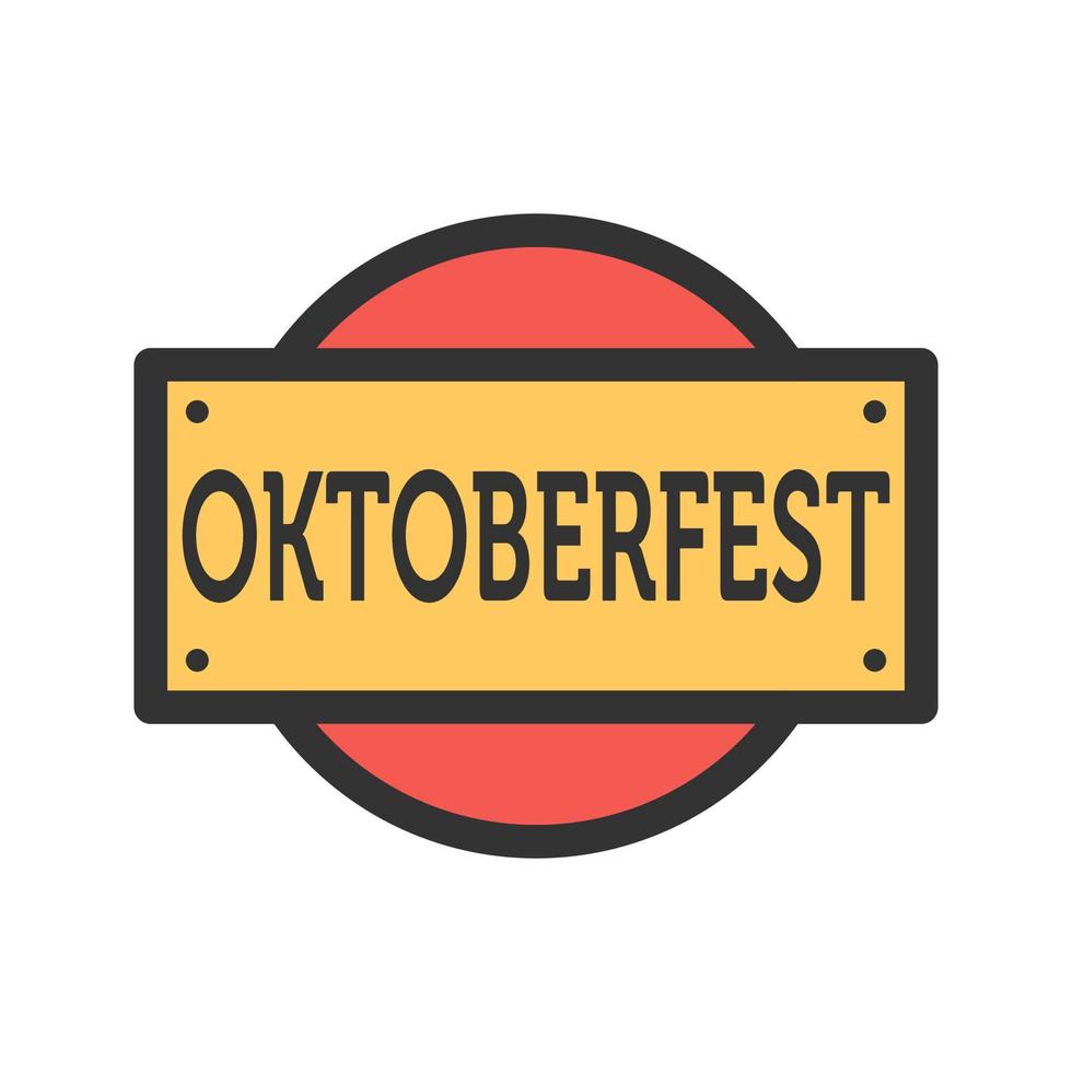 oktoberfest banner gevuld lijnpictogram vector