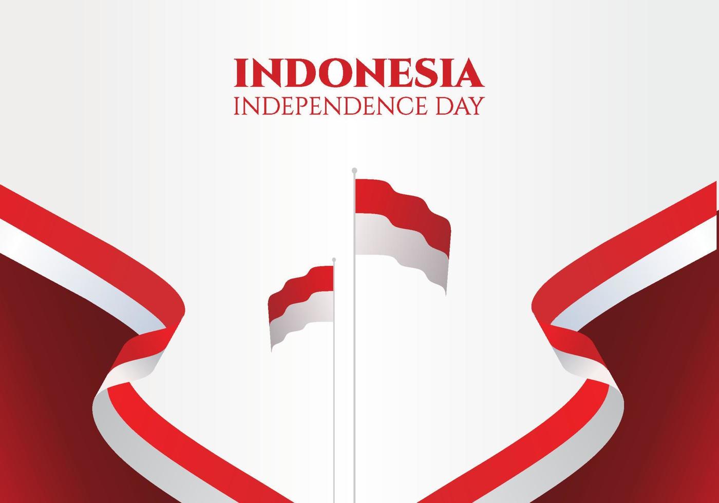 Indonesië onafhankelijkheidsdag achtergrondviering op 17 augustus. vector