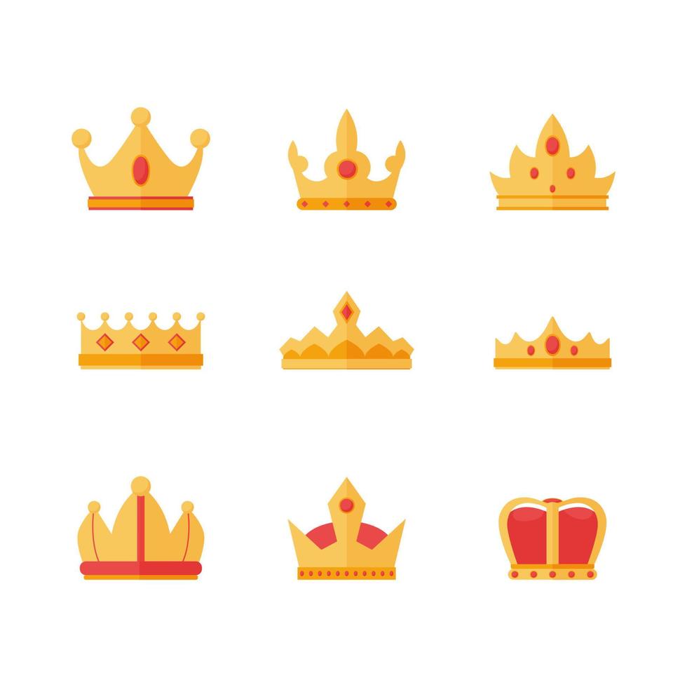 kroon icon set vector