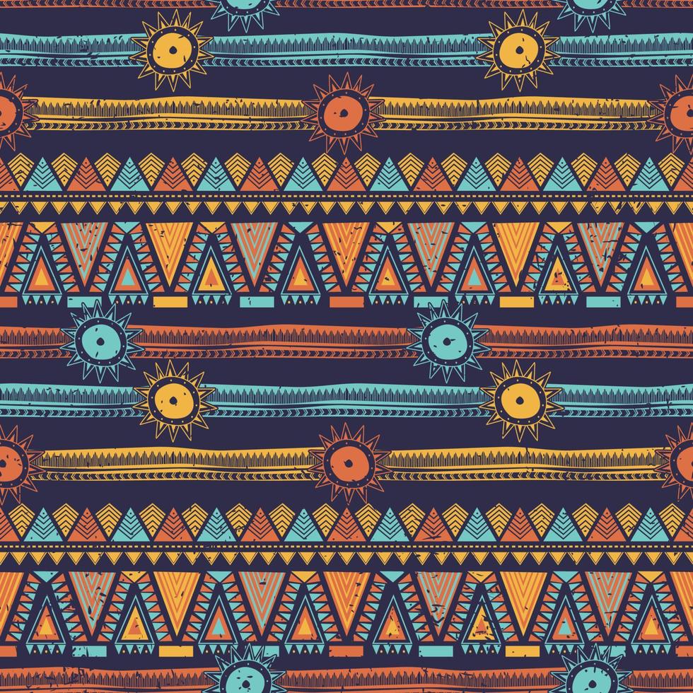 Boheemse etnische naadloze patroon met tribal strepen. vectorillustratie voor textielmode klaar om af te drukken vector