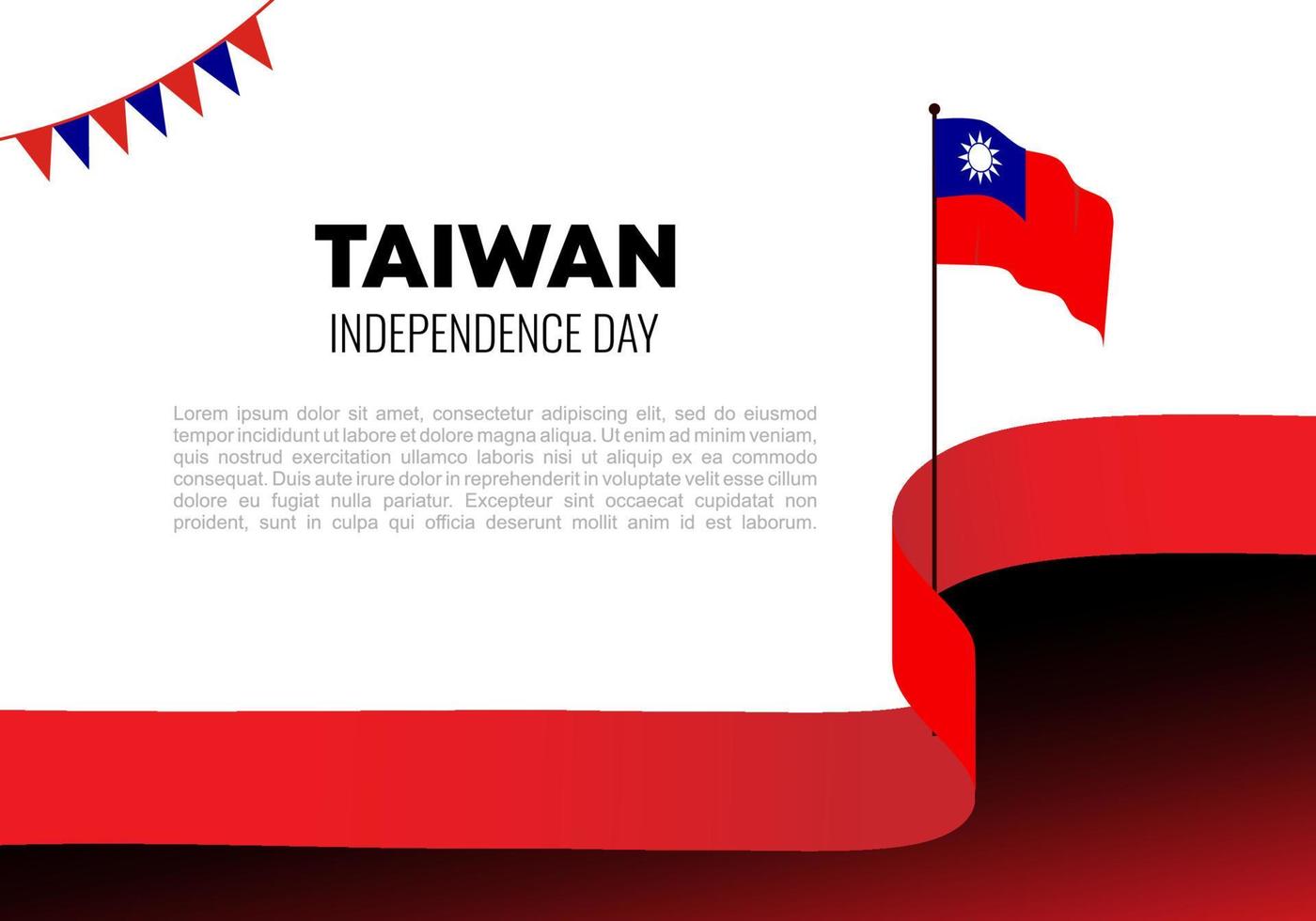 Taiwan onafhankelijkheidsdag achtergrond voor viering op 10 oktober. vector