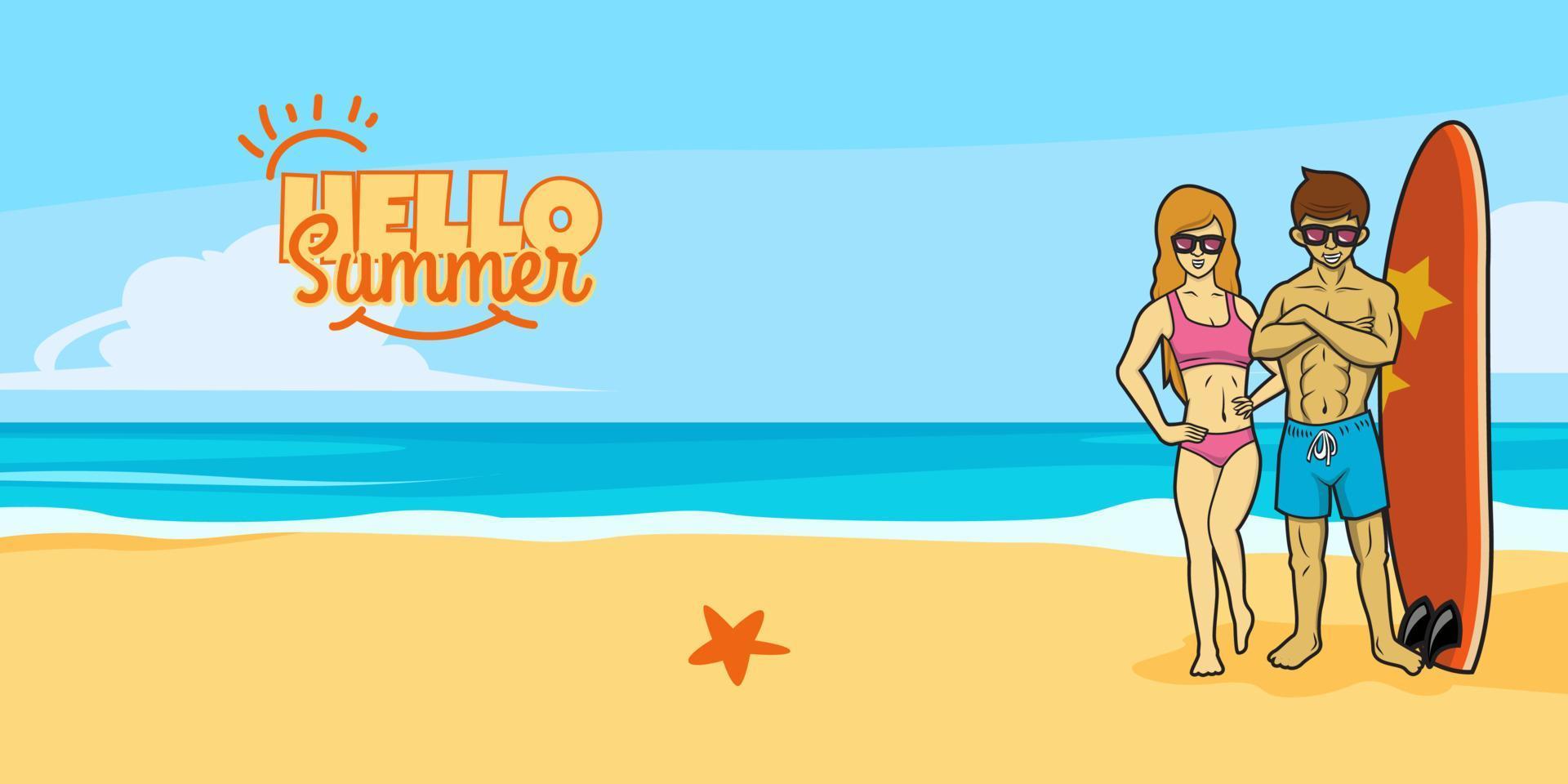 zomervakantie vector illustratie ontwerp