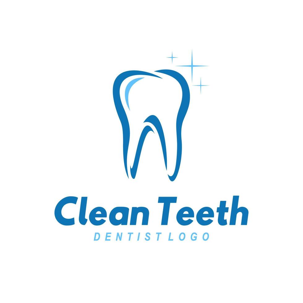 minimalistische tanden tand voor dentis of kliniek ontwerp inspiratie vector