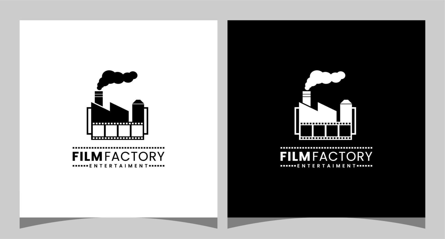 fabrieks- en filmstrepen voor logo-ontwerp voor filmproductie vector