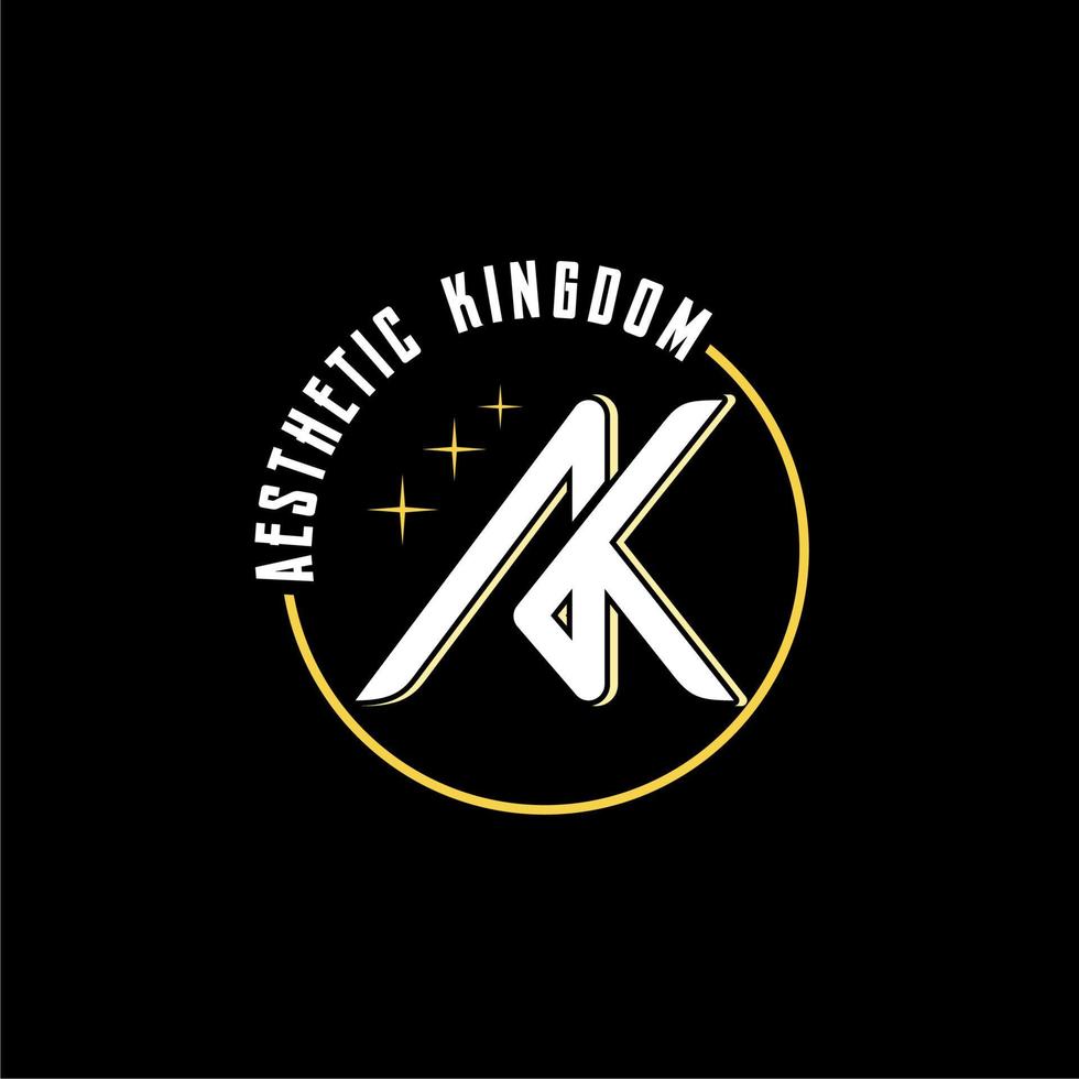 eenvoudige trendy initialen ak, a en k logo-ontwerpinspiratie vector