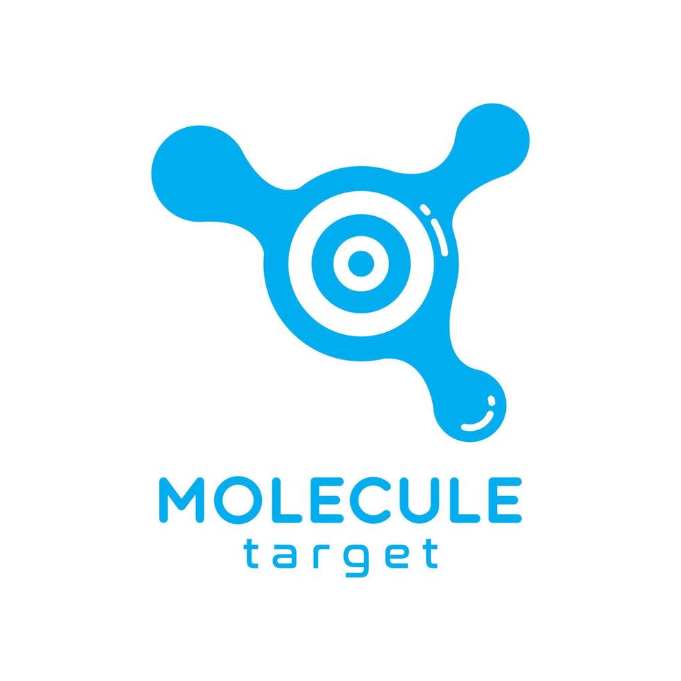 molecuul bubble link en target board - pictogram logo ontwerp inspiratie vector