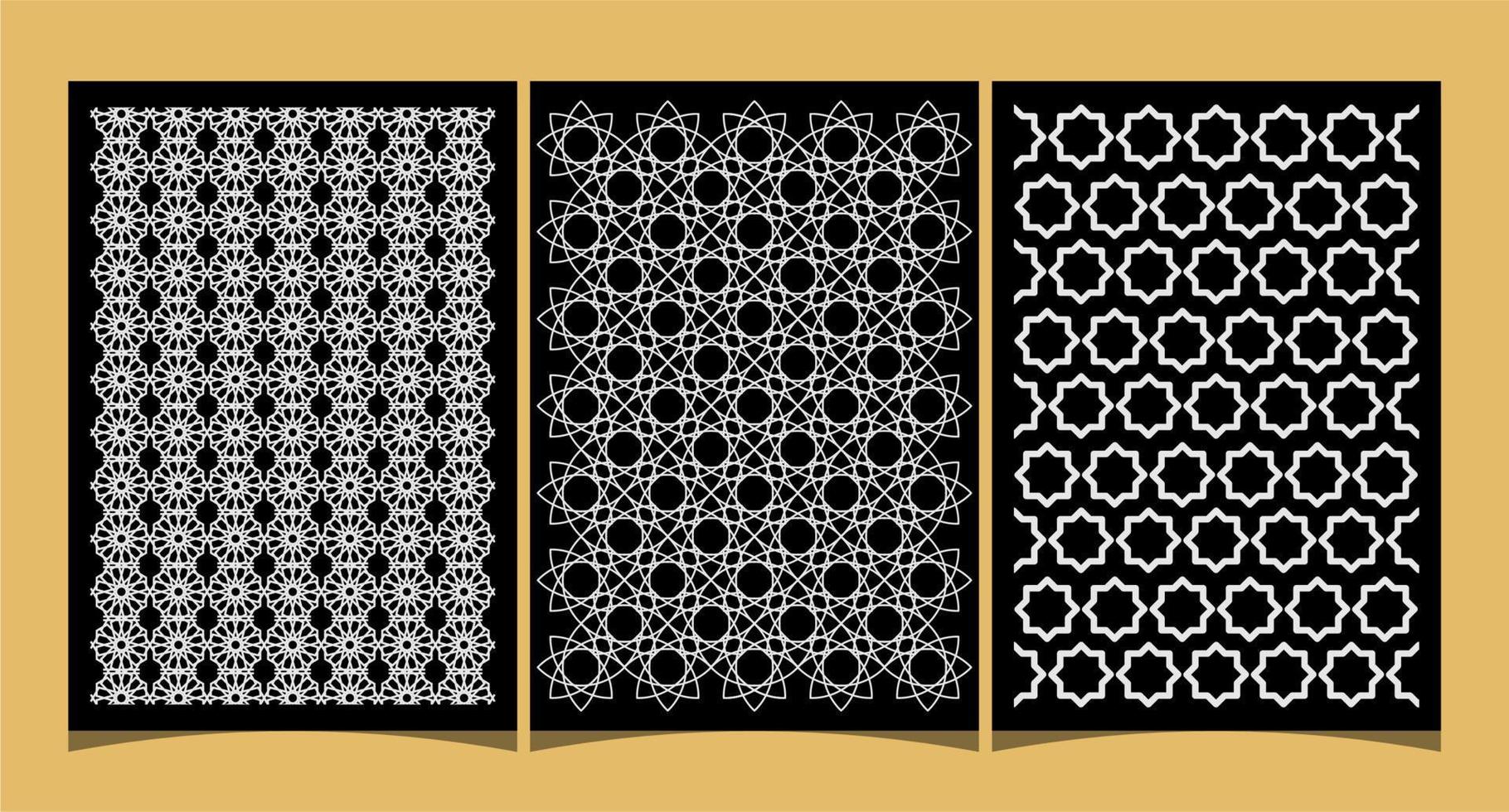 islamitische naadloze patroonset, voor ramadan of islamitische thema-achtergrondontwerpinspiratie vector