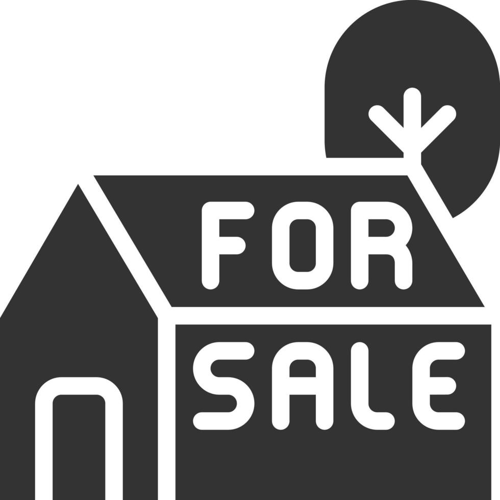 huis verkoop pictogram vectorillustratie. vector