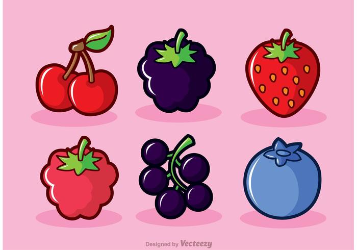 Vruchten van Berry Fruits vector