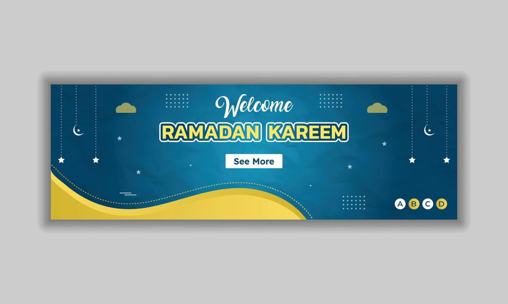 ramadan e-mailhandtekeningsjabloon of e-mailvoettekstontwerpsjabloon vector