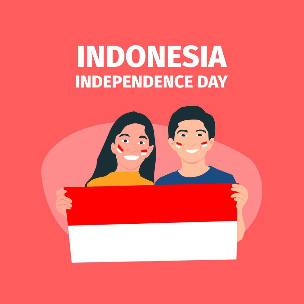 Indonesië onafhankelijkheidsdag concept illustratie vector