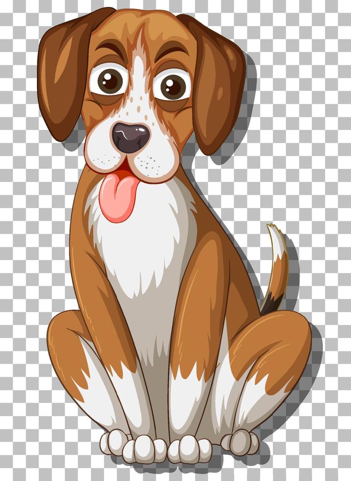 beagle hond stripfiguur vector