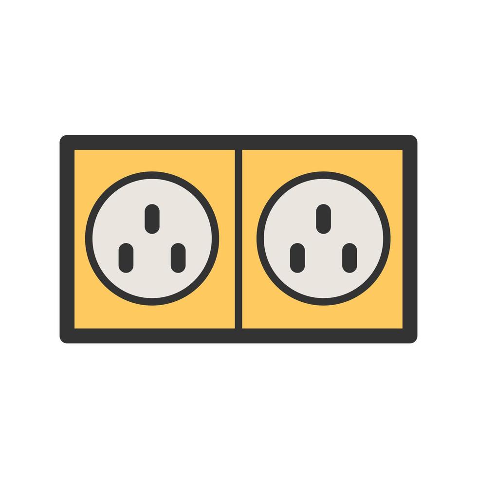 elektrische stekkers gevuld lijnpictogram vector