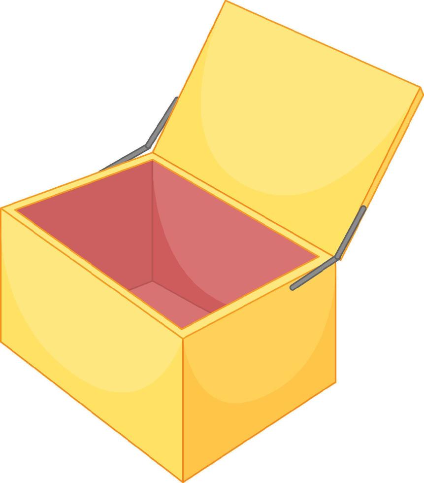 open doos op witte achtergrond vector