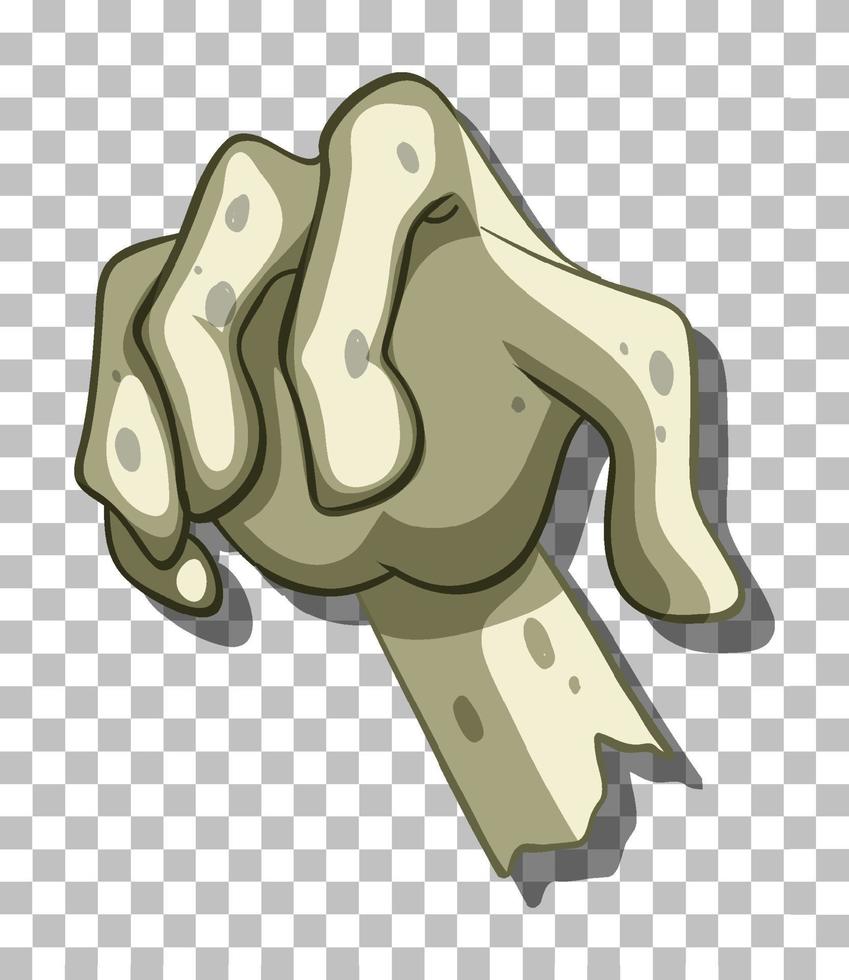 zombiehand in cartoonstijl vector