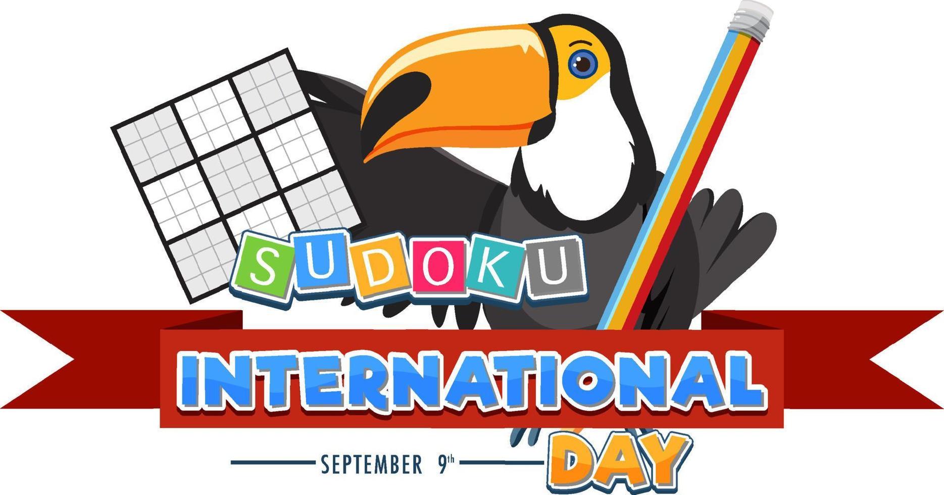 internationale sudoku dag poster sjabloon vector