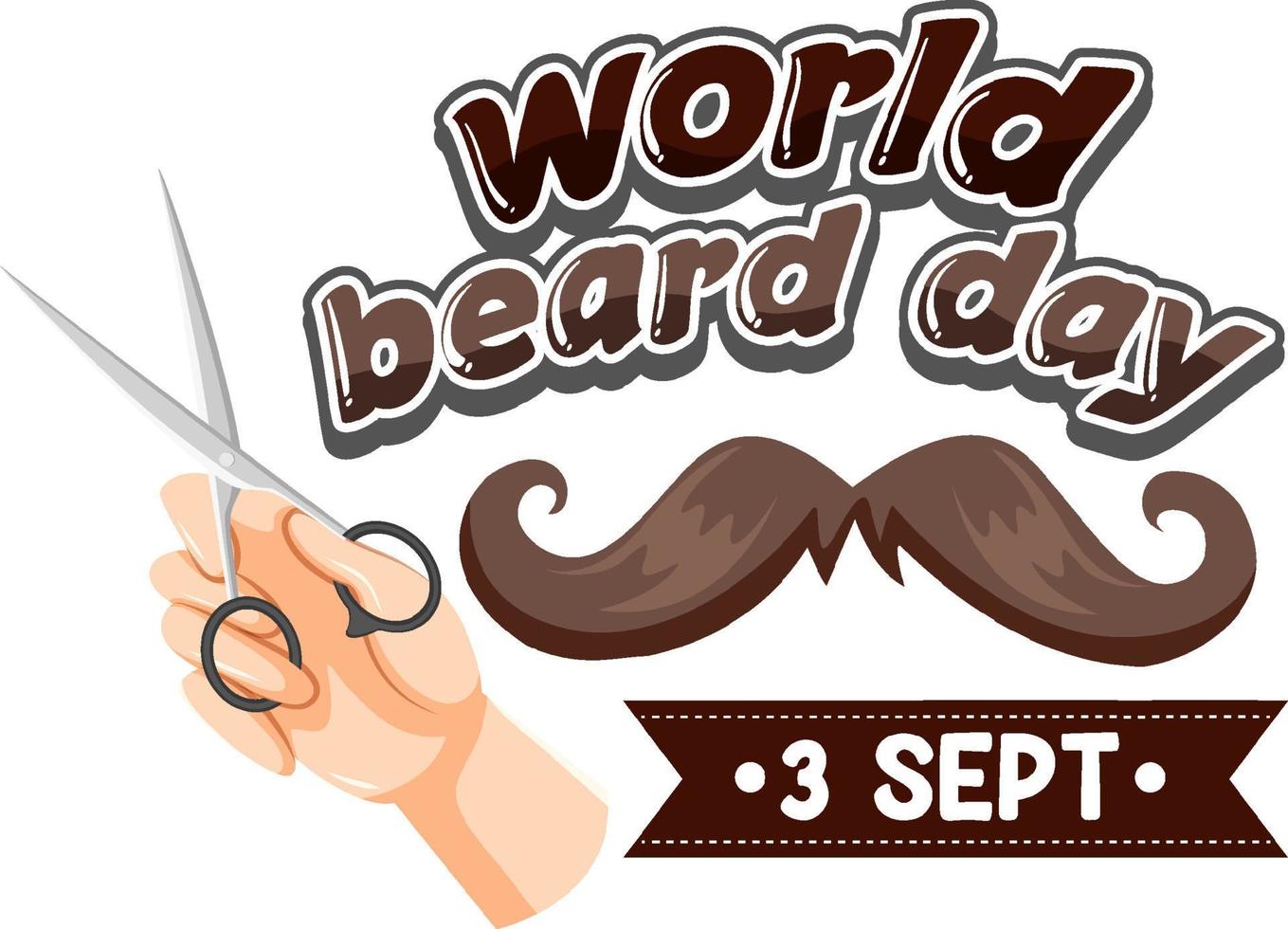 wereld baard dag 3 september vector