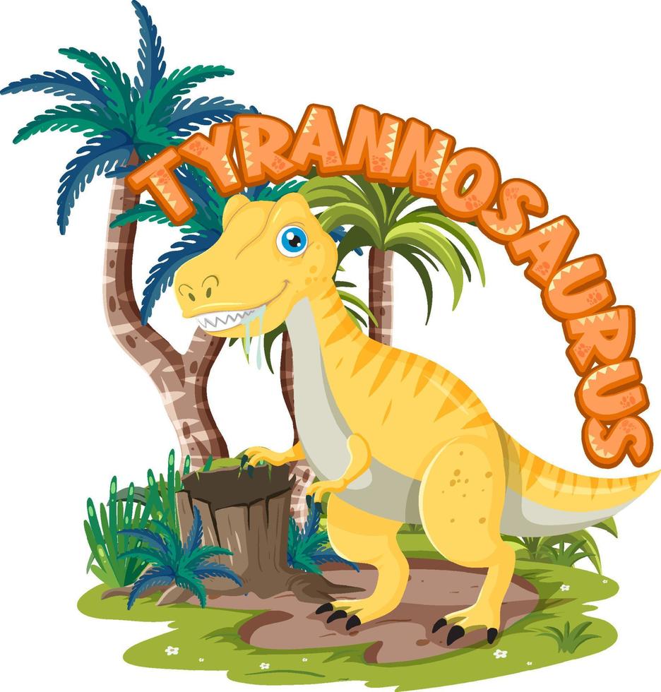 kleine schattige tyrannosaurus dinosaurus stripfiguur vector